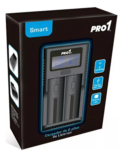 Cargador Pilas 18650 Usb Display Lcd 2 Canales Smart 1