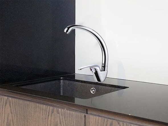 Griferia De Mesada Cocina Monocomando Cromo Aqa 1