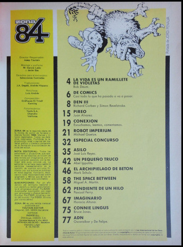 Zona 84, Adn 65/67, Cómic, 1984. 48n 486 1