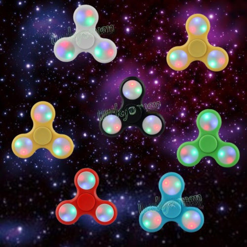 7 Pack Varios Color Led Tri-spinner Fidget Torqbar Spinner E 0