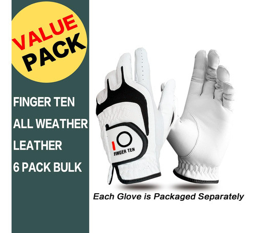 Guantes Golf Hombres Paquete 6 Cilindros Derecha Agarre Cuer 1