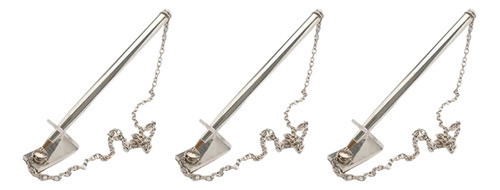 Kit Com 3 Caneta Com Corrente Fixa Suporte Para Balcão Mesa 0