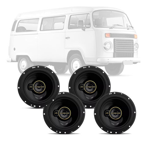 2 Pares Alto Falante 6 Pol Diant Tras Aurum A6t Vw Kombi 0