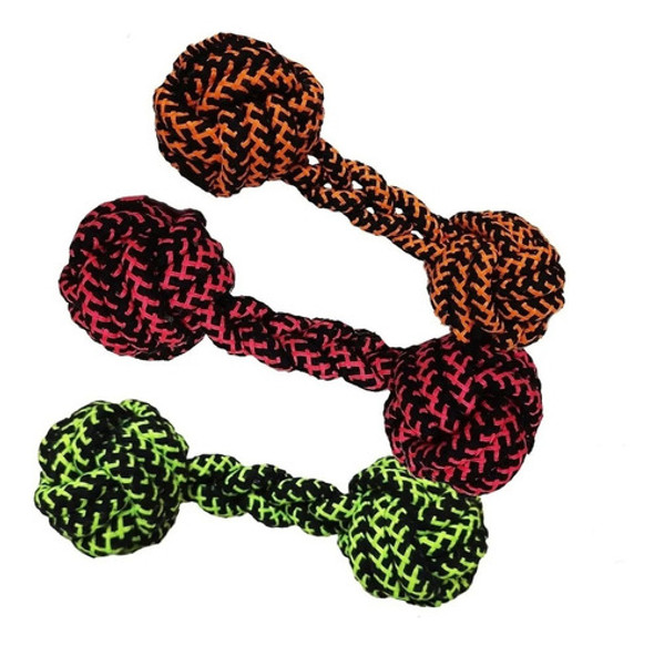 Tirador Juguete Mascota  Soga Nudos Hilo Trenzado Mancuerna 0