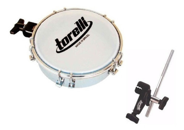 Torelli Kit Tamborim Com Clamp Tt409 + Suporte Percussão 0