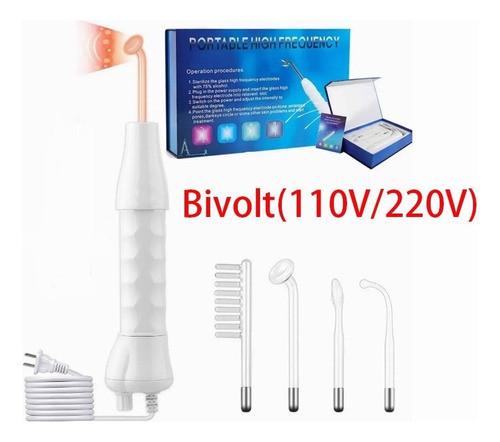 G Alta Frequência Facial E Capilar C/4 Eletrodos Portátil 1