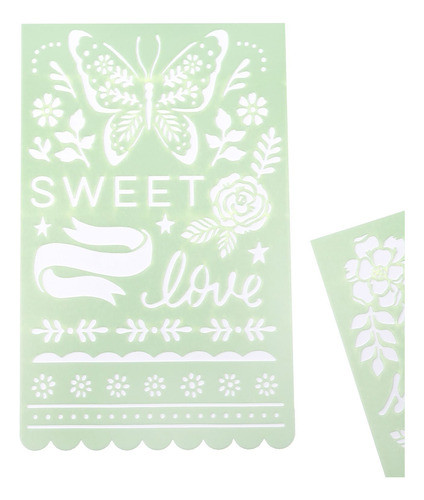 Scrapbooking Set De 2 Stencils - Gingham Garden- Crate Paper 1