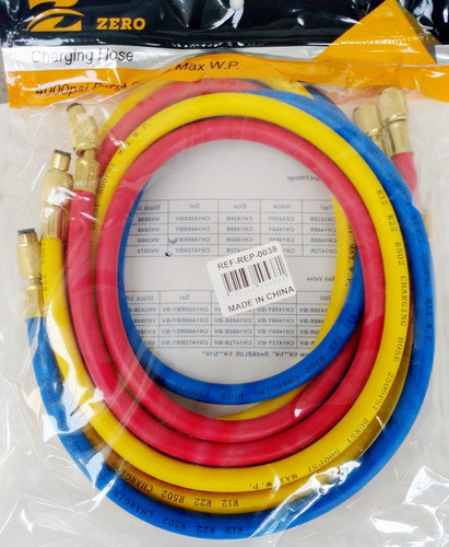 Juego 3 Mangueras Manifold Refrigeración R22 R12 R502- 120cm 0