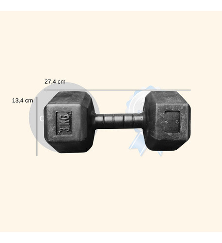 Kit 2 Mancuernas Hexagonales 3kg Entrenamiento | Fitness Gym 1