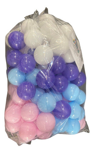 Bolinhas De Piscina 100 Unidades Rosa, Roxo, Azul E Branco 0