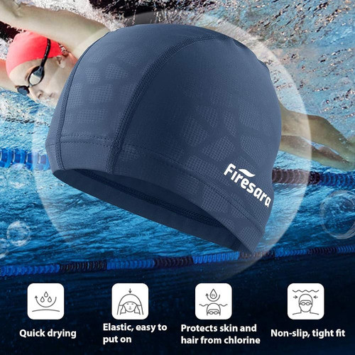 Gorro De Natación De Tela Firesara, Gorro De Natación De Alt 1