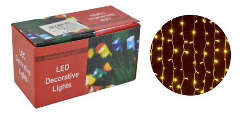 Lluvia Luces Cortina Navideñas 3x2m Color Cálido Decoración 0