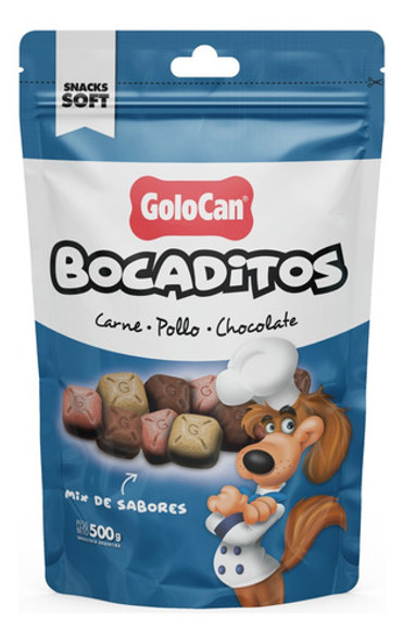 Golocan Bocaditos Carne Pollo Chocolate 500g Pack 3 Unidades 0