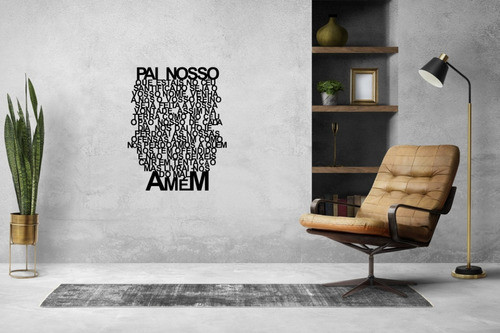 Oração Pai Nosso Decoração De Parede Mdf 3mm 65x45cm 1