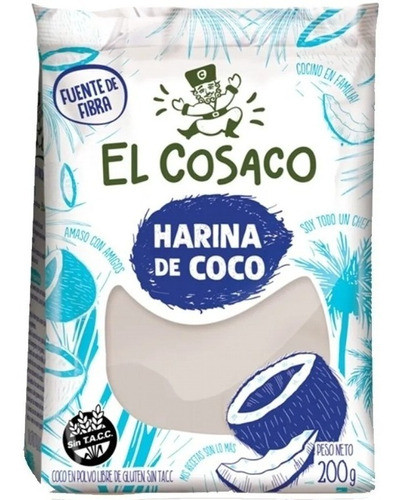 Harina De Coco Sin Tacc En Polvo El Cosaco Bolsa X 200 Gr X3 1