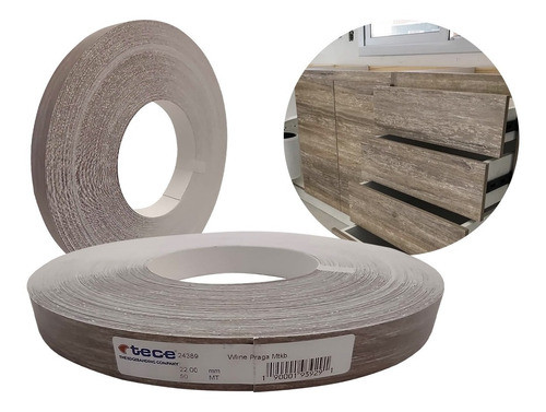 Filo Melaminico Preencolado Color Praga 22mm X 50mts Tece 0
