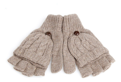 Malha De Lã Moderna Preta Curta De Meio Dedo Sem Dedos 0