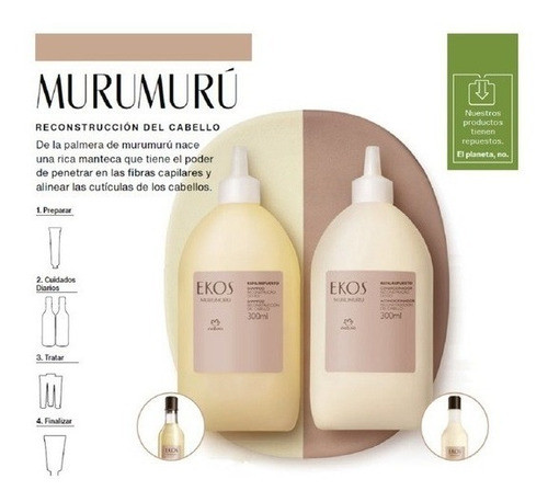 Repuesto Acondicionador + Shampu Murumurú 300ml Ekos-natura 1