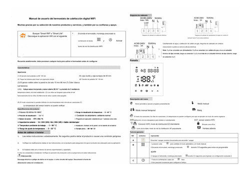 Termostato Wifi Táctil 16a Para Piso Radiante Eléctrico 1