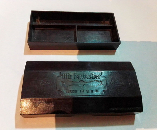 Estuche Baquelita Hojas Afeitar Máquina Mil Fantasías Bgrano 0