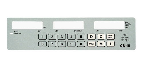 Teclado Membrana Balança Filizola Cs 15 Bateria Classe 3 1