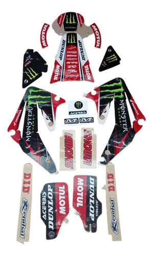 Kit Graficas Honda Crf 450 02-04 Laminado Grueso West Coast 0