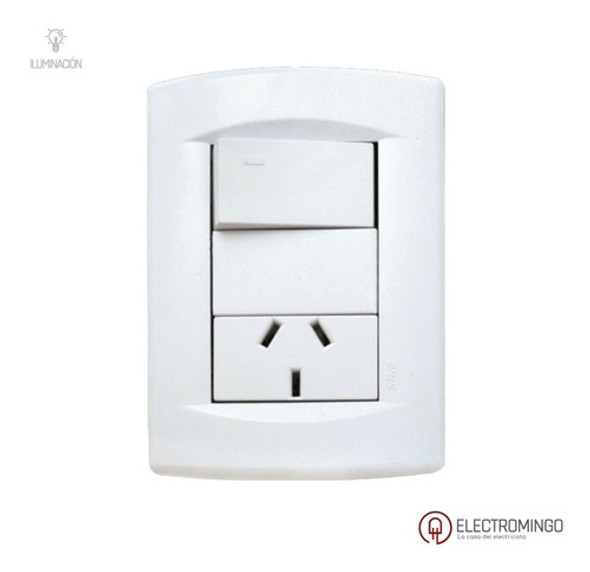 Pack X 5 Llave De Luz Armada 1 Punto 1 Toma 10a Sica Life 1 Pack X 5 Llave De Luz Armada 1 Punto 1 Toma 10a Sica Life 1