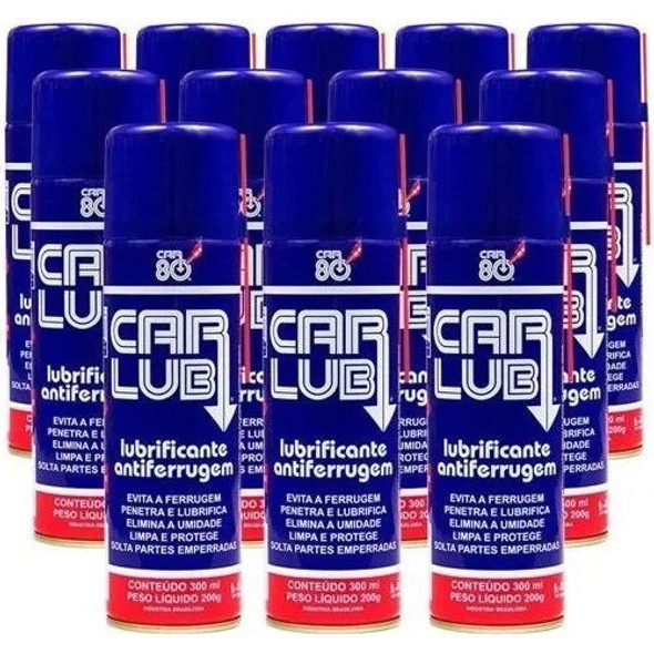 Caixa 12 Carlub Anti-ferrugem Lubrificante Desengripante 0