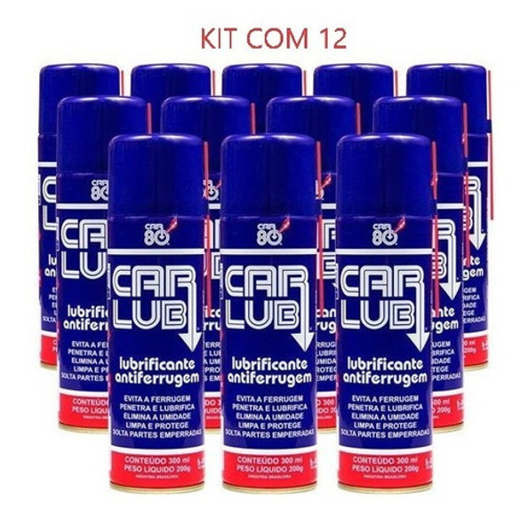 Caixa 12 Carlub Anti-ferrugem Lubrificante Desengripante 1