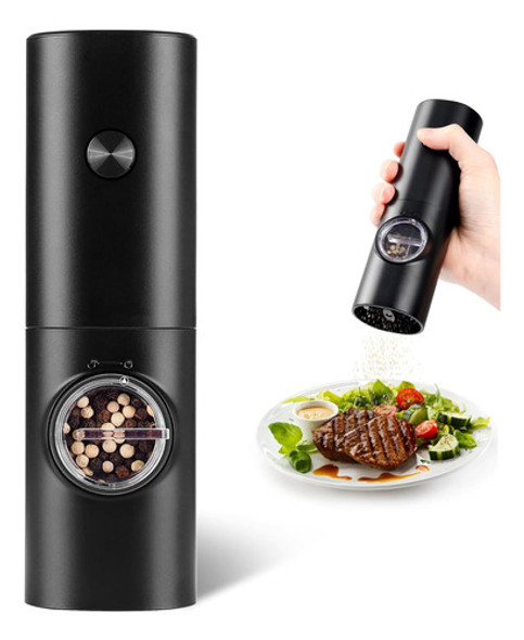 Molino De Pimienta O Sal Eléctrico Con Luz Led Y Ajuste 0