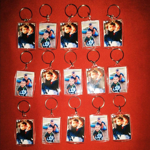 40 Llaveros De Acrilico Personalizado Ambas Caras En Bolsita 1