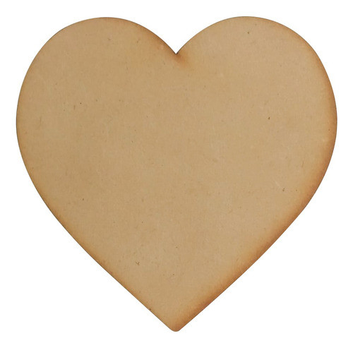 Corazón De 10cm Mdf Fibrofacil Espesor 3mm Pack X100 Souveni 0