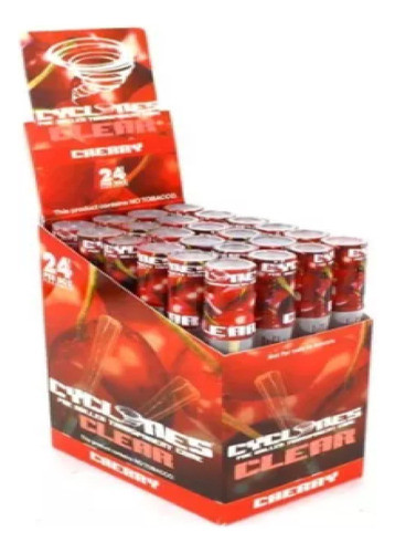 Cyclones Celulosa Pre-rolled Clear Caja Cerrada- Cherry 0