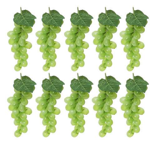 10 Racimos Uvas Falsas Frutas Artificiales Decoración Uva Re 0
