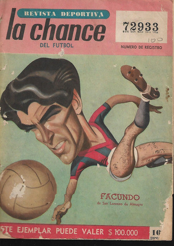 Revista / La Chance Del Futbol / Nº 9 / 1961 / San Lorenzo 0