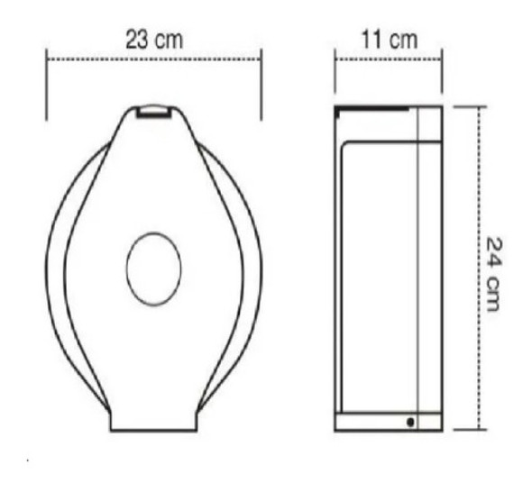 Dispenser Papel Higienico Jumbo Plastico Resistente Blanco 1