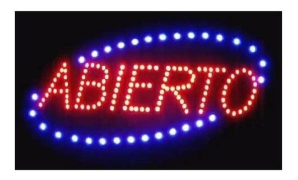 Cartel Led Restaurante Abierto O La Palabra Que Quieras 1