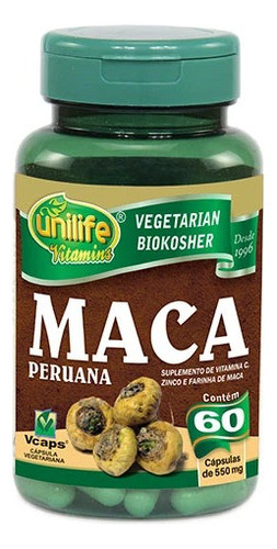 Suplemento De Maca Peruana Vegano + Zinc Vitamina C 0