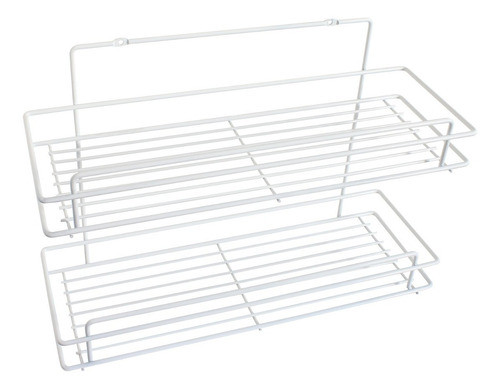 Estante Doble Grande Pared Cocina Blanco Cima M 0