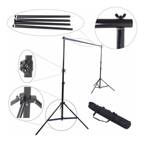 Portafondos Tripode Soporte De Fondo De Estudio Fotografia 1