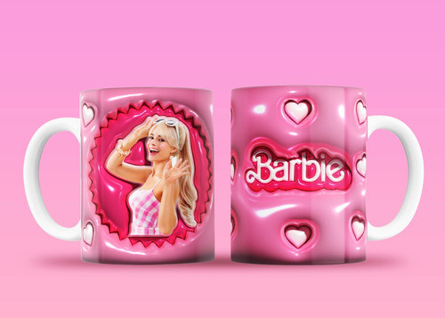 Diseños Plantillas Para Tazas Barbie Efecto 3d P7 0