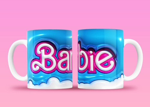 Diseños Plantillas Para Tazas Barbie Efecto 3d P7 1