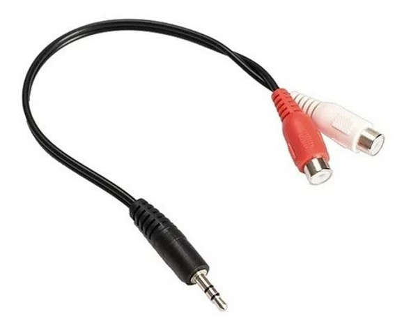 Cable Adaptador 2 Entradas 1 Salida Jack 3.5mm Audio 0