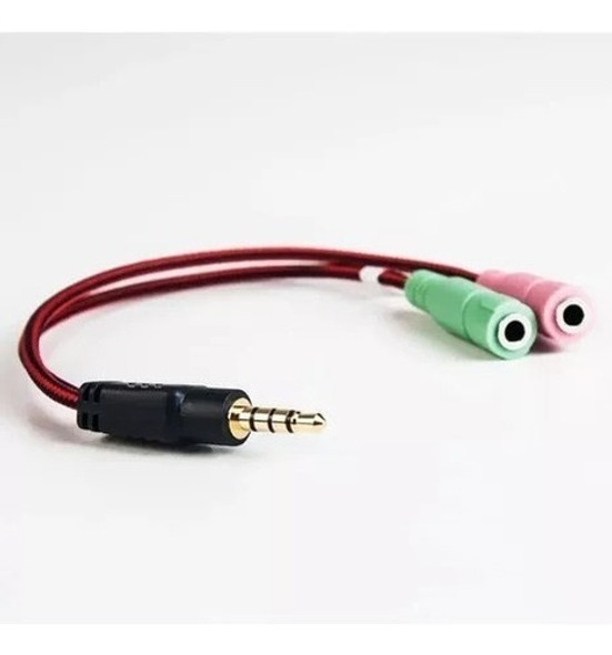Cable Adaptador 2 Entradas 1 Salida Jack 3.5mm Audio 1