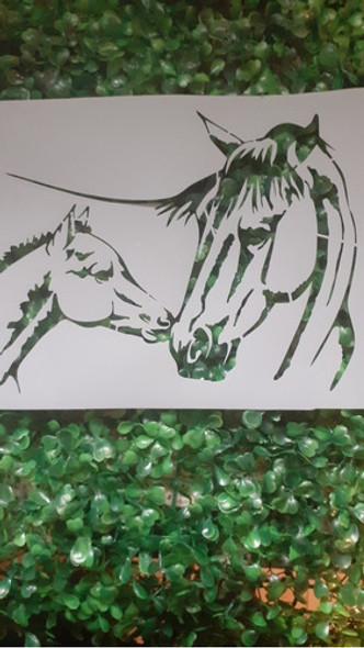 Stencil  Caballos 18x27 Decorativo 0