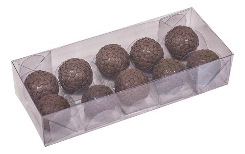 10 Caixa P/ 10 Doces Acetato Incolor 20x8x4 5032 0