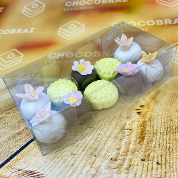 10 Caixa P/ 10 Doces Acetato Incolor 20x8x4 5032 1