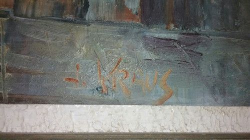 Espléndida Tela Óleo Notre Dame Paris Joseph Kraus 107x65cm 1
