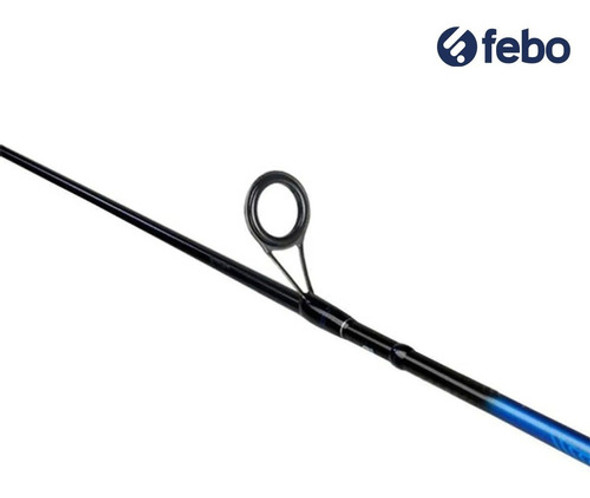 Caña De Pescar Rapala Spinning Carbon 2.10mts 2 Tramos Febo 1