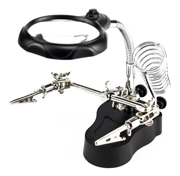 Tercer Mano Lupa Luz Porta Cautin Soporte Soldador Placas Celulares Servicio Tecnico 0